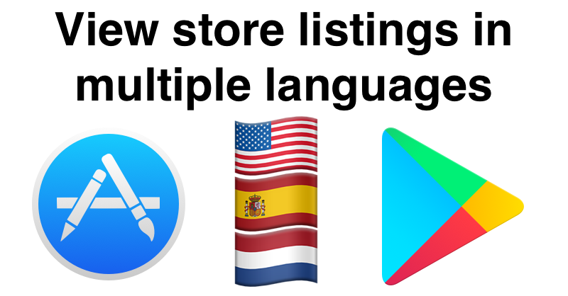 Badges Google Play store, Apple App store, different languages